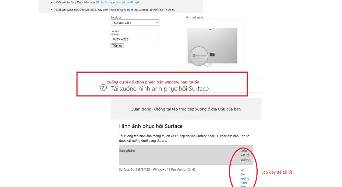 Hướng dẫn cài đặt lại windows cho surface